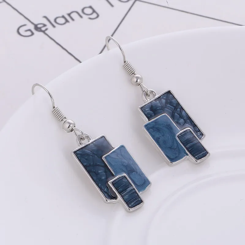 ZOSHI Модный этнический Винтажный серебряный комплект ювелирных изделий