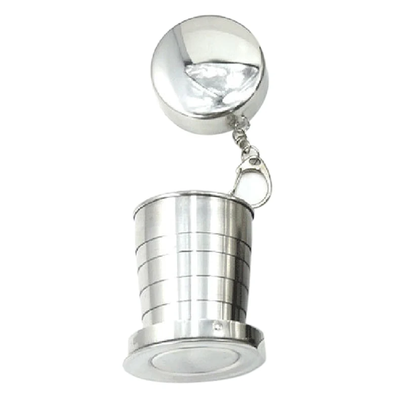 Новая портативная складная телескопическая кружка из нержавеющей стали для