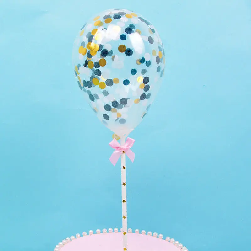 Десерт на день рождения мини торт Топпер вставка латексная соломенная лента |