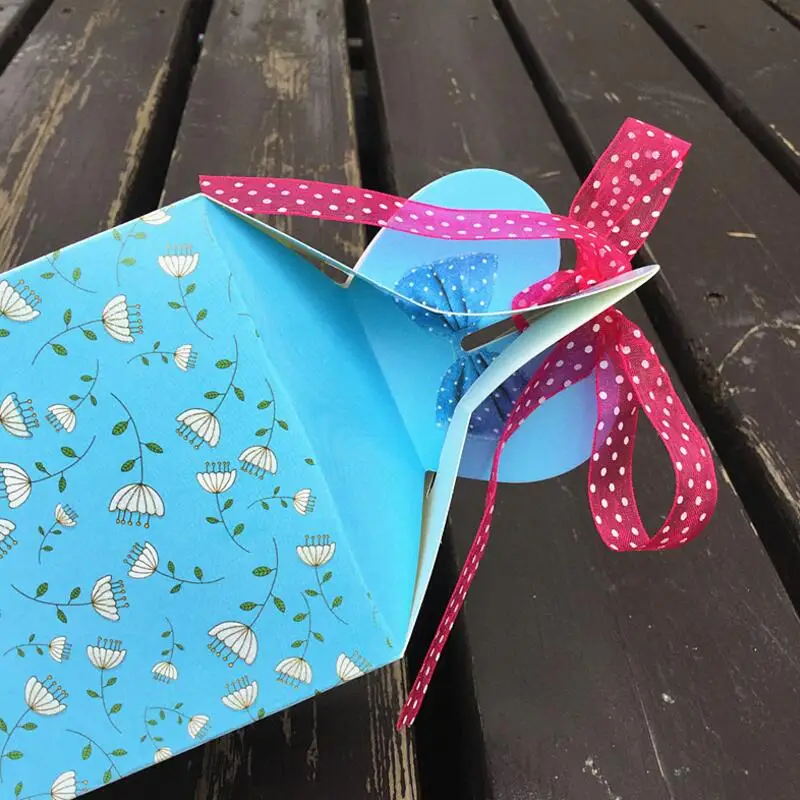 

20pcs/lot 9*10cm Square Paper Candy Box Color Flower Printed Cake Box Chocolate Biscuits Box Party Wedding Decor