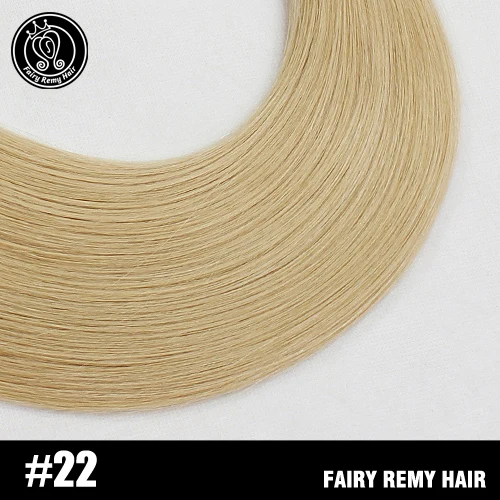 Сказочные волосы remy, 100 г/шт., 18 дюймов, настоящие европейские прямые человеческие волосы, пряди, уток, выделенный цвет пианино, человеческие волосы remy - Цвет: #22