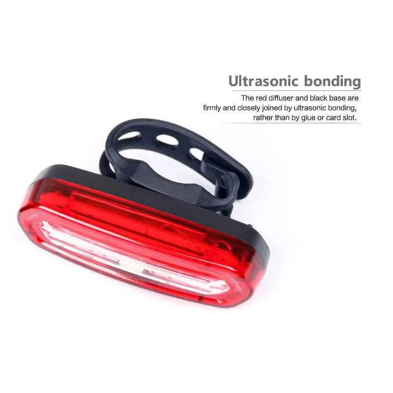 Перезаряжаемый светодиодный USB задний фонарь 100 лм для горного велосипеда