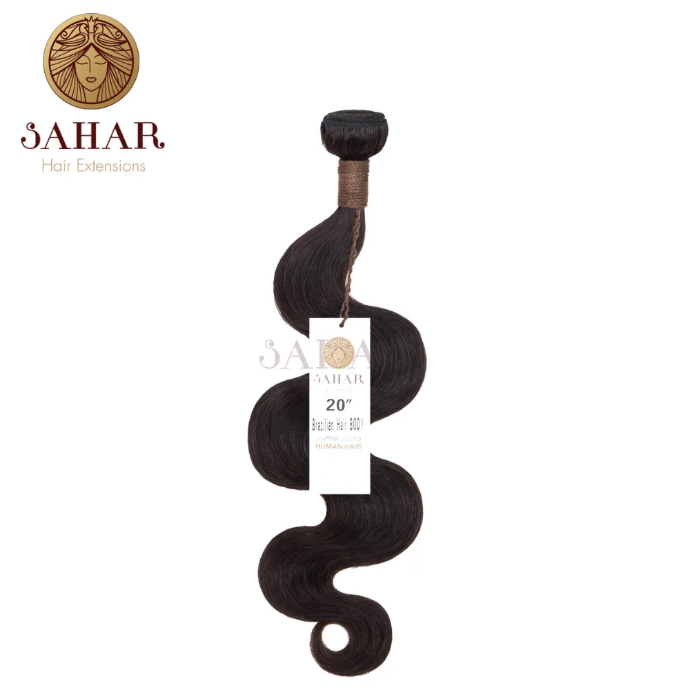 

SAHAR Unprocessed Brazilian Weft Hair Body Wave Extensions 100% Remy Human Hair Weave Bundles Natural Color Free Shipping