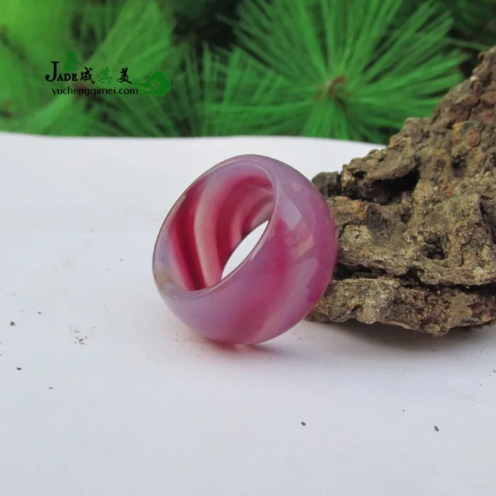 19 7 натуральное ледяное кольцо Топ Фиолетовый Цвет Халцедон Агат Нефритовое