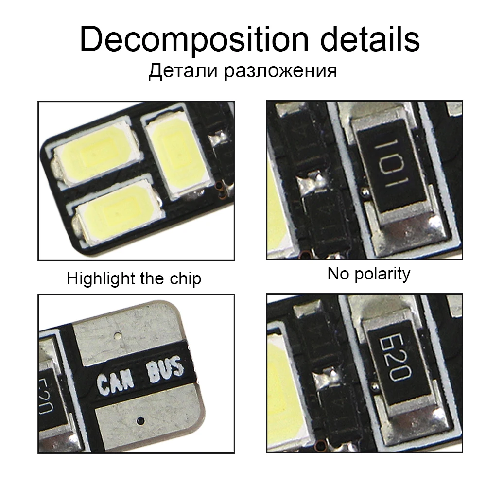 KEIN 10 шт. CANBUS BA9S T10 w5w светодиодный авто лампы H21W bay9s bax9s t4w 5630 6SMD Подсветка салона клиновидные боковые лампы Авто дневные ходовые огни 12V Белый