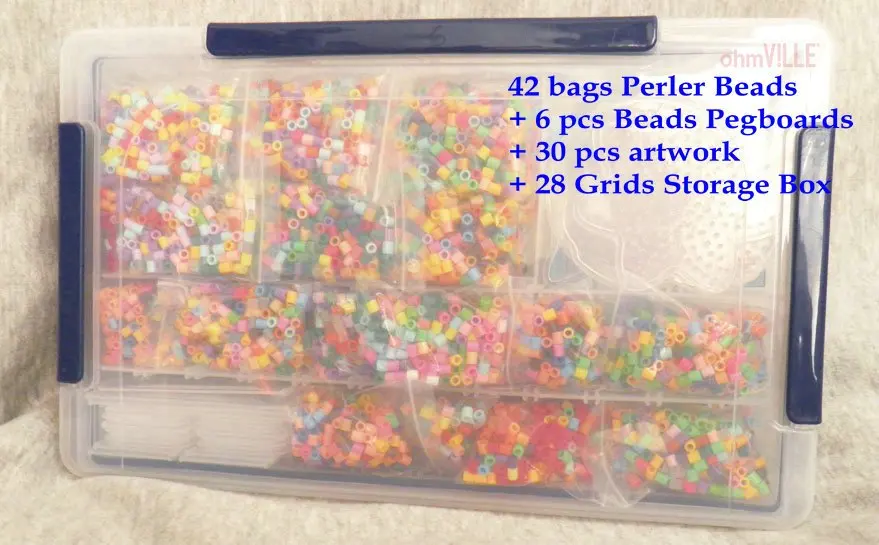 Роскошная и тревожная продажа! 42 сумки бусы + 6 шт Pegboards 30 художественные работы 28