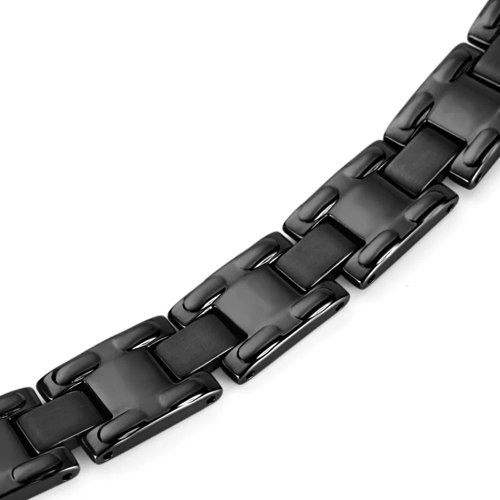 Для мужчин Шарм черный титан браслет с 4 Ele ts здоровье и гигиена Магнитный