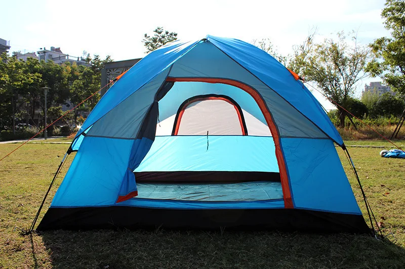 3-4 человек ветровка палатка двухслойная Водонепроницаемая анти УФ туристические палатки для наружного туризма пляж путешествия