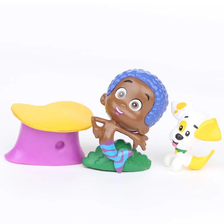 12 шт./компл. Bubble Guppies милый пузырь щенок Goby Deema Жиль оона подводный пейзаж ПВХ