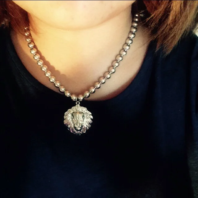 6 шт./лот модное ожерелье с коротким дизайном и головой льва|lion head necklace|designer
