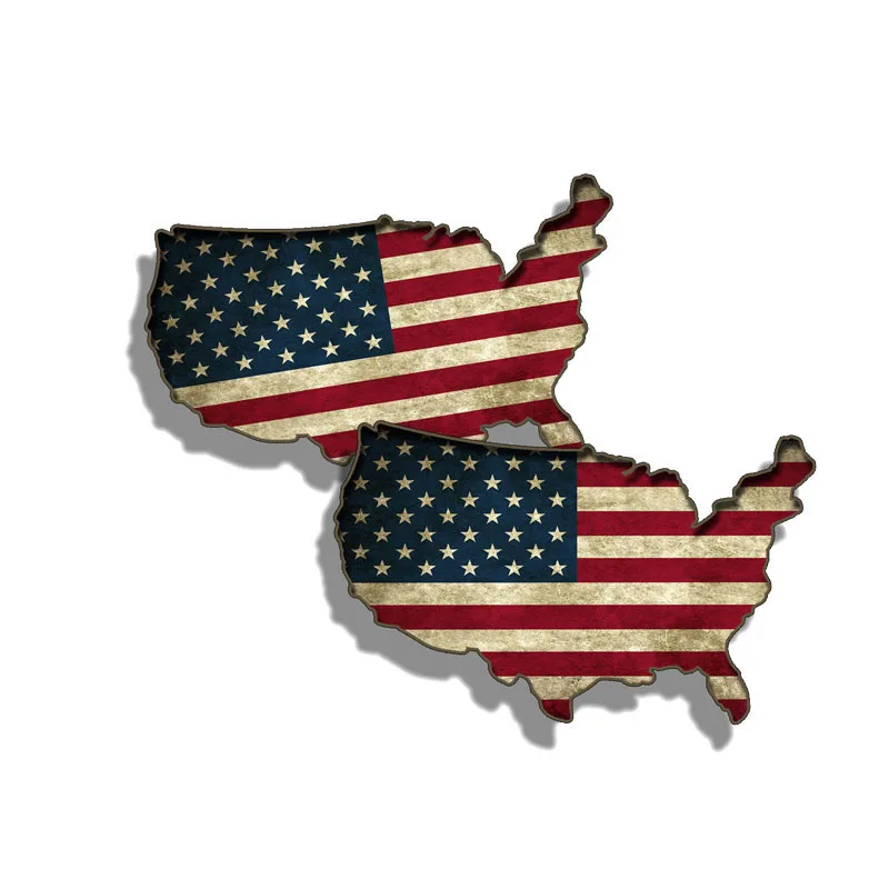 YJZT 2x11 2 см * 7 1 Забавный деревенский Флаг США необычная фотография наклейка 12