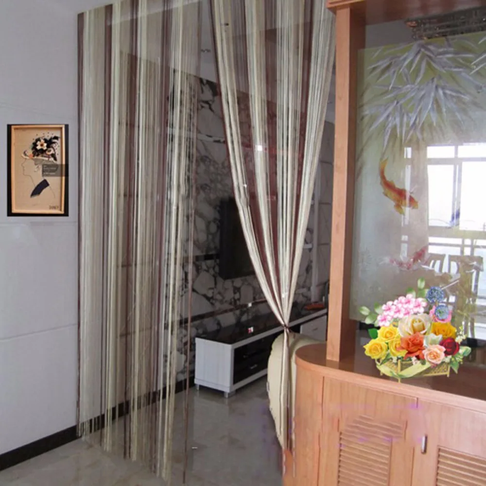 Занавески на окна шнурок с кисточками для двери разделитель комнаты шарф