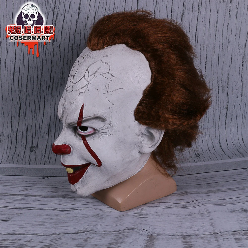 Стивен Кинг это маска Pennywise костюм Джокер маска Тим Карри страшные маски косплей Хэллоуин