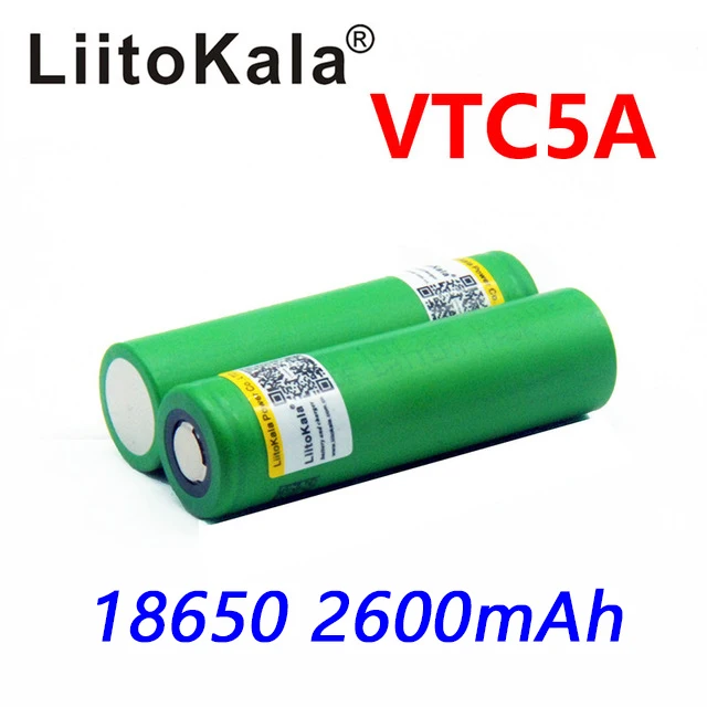 Оригинальный аккумулятор liitokala 3 6 В 18650 US18650 VTC5A 2600 мАч с высоким дренажом 30 А |
