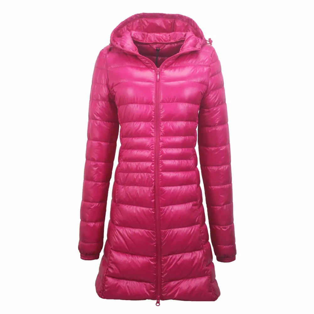 S~ 6XL, новинка, осенне-зимняя женская куртка на утином пуху, тонкая парка, Дамское пальто, длинное пальто с капюшоном размера плюс, ультра светильник, верхняя одежда