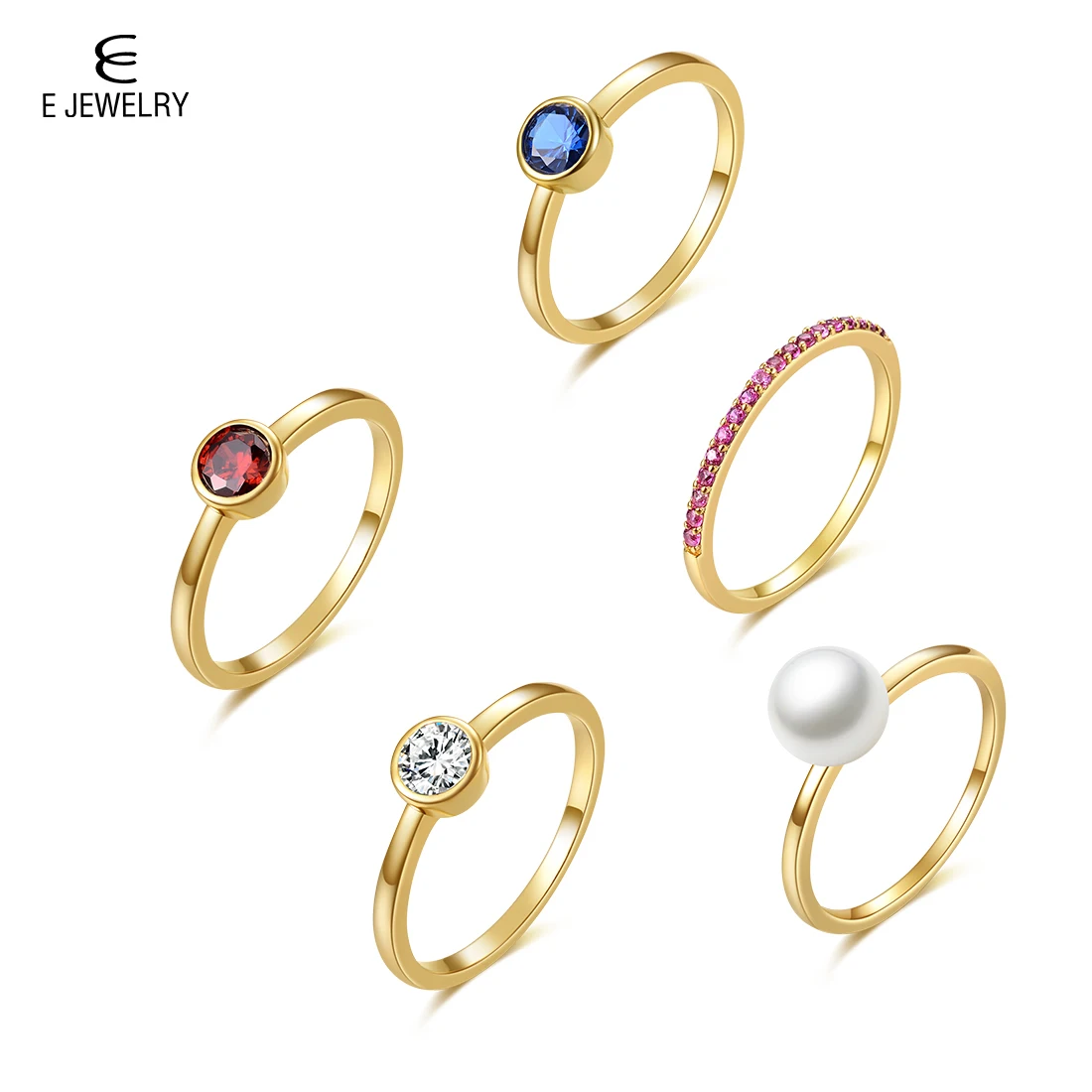 E Jewelry минималистичное тонкое кольцо с камнем золотого цвета складывающееся на