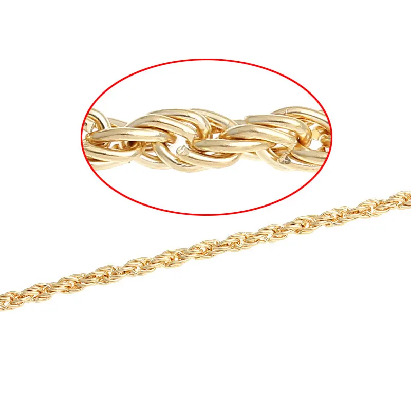 

Alloy Link Chains Gold Color 5mm x3.5mm( 2/8" x 1/8"), 1 M new