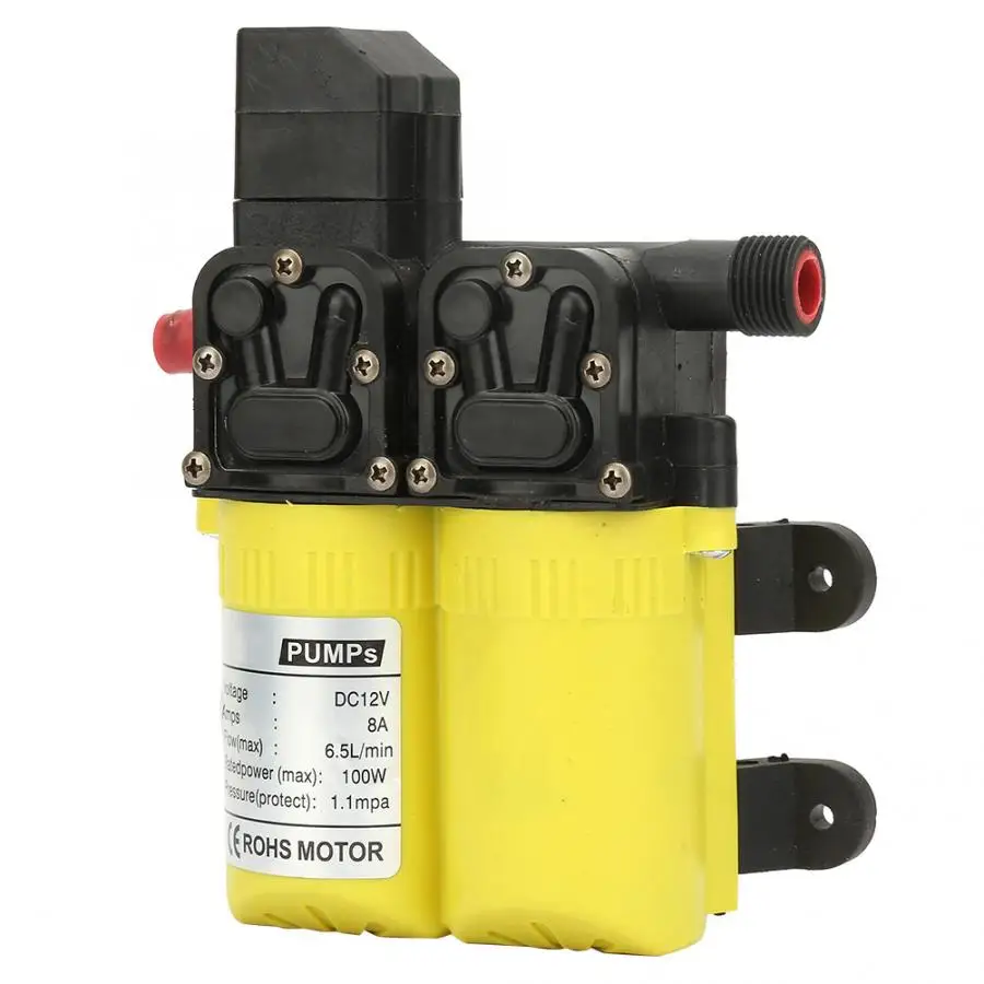 

12V 100W Double Suction Electric Self Priming Diaphragm Water Pump bomba agua