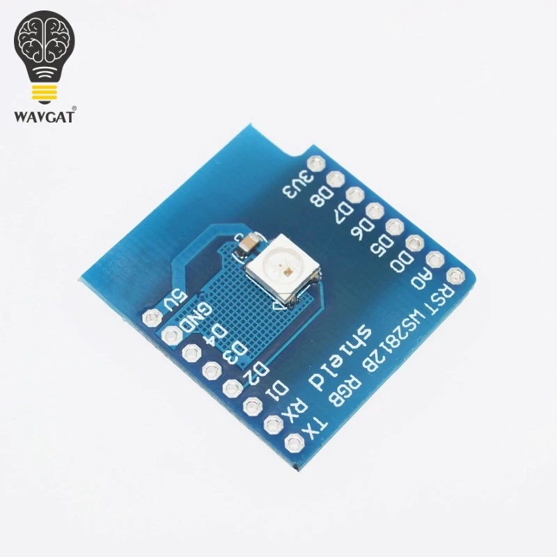 Светодиодный модуль RGB для D1 mini WS2812 5050 Встроенный светодиодный 1 цветной WAVGAT d1