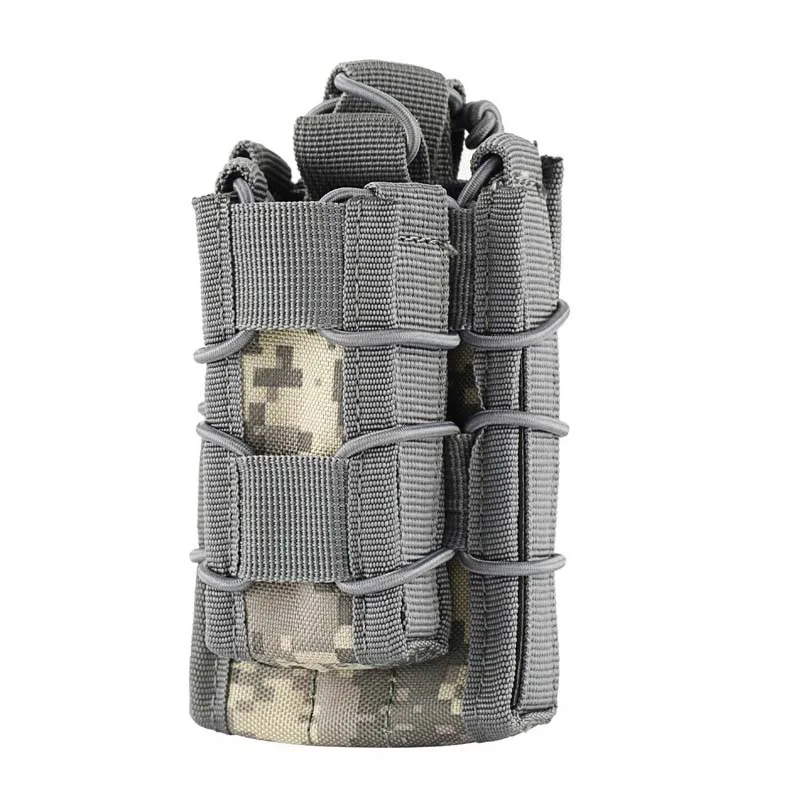 ACU Molle система Тактический Подсумок нейлон двойной слой картриджный мешочек страйкбол охота военные аксессуары сумка - Цвет: ACU