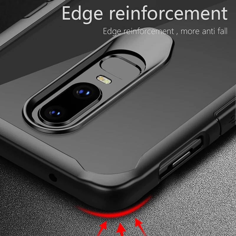 Oneplus 6 Case Cover Luxury Soft Silicone+Transparent Hard PC Hybrid Back for Oneplus6 One Plus Protector Phone Coque |