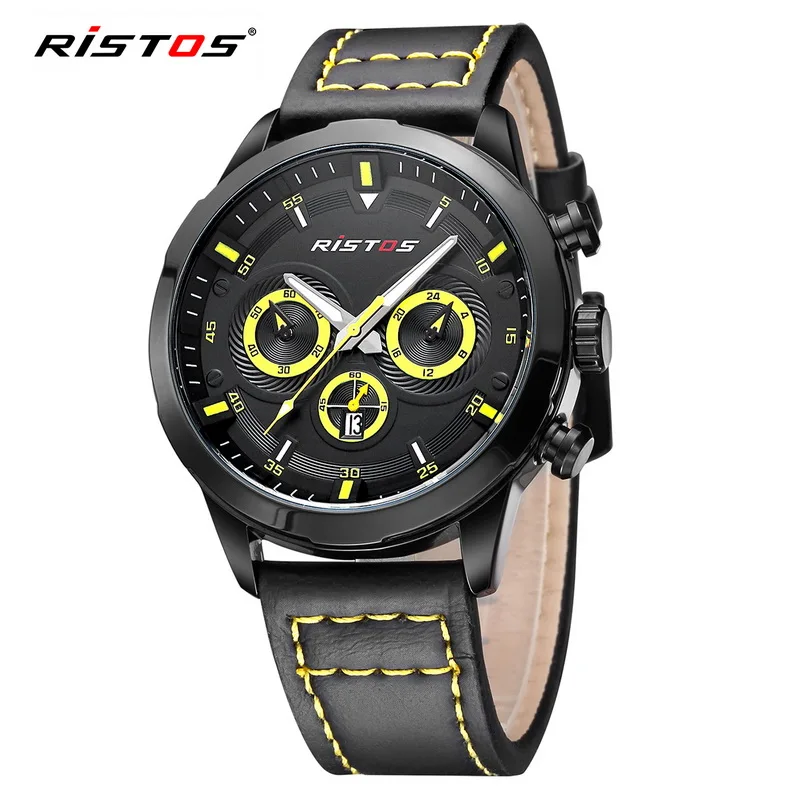 Reloj Hombre 2018 RISTOS модные повседневные спортивные мужские часы в стиле акулы военные