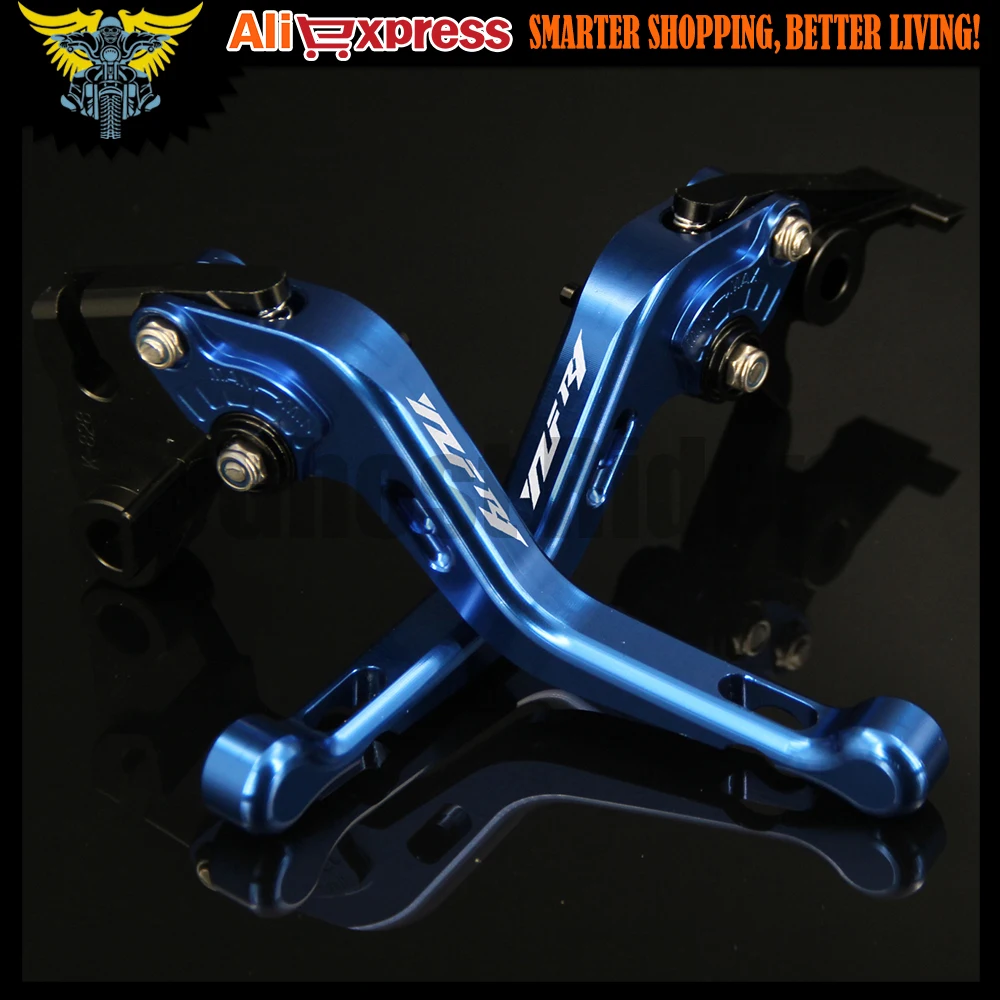 Лазерный Логотип (YZF R1) синие регулируемые Короткие Рычаги сцепления с 2 пальцами