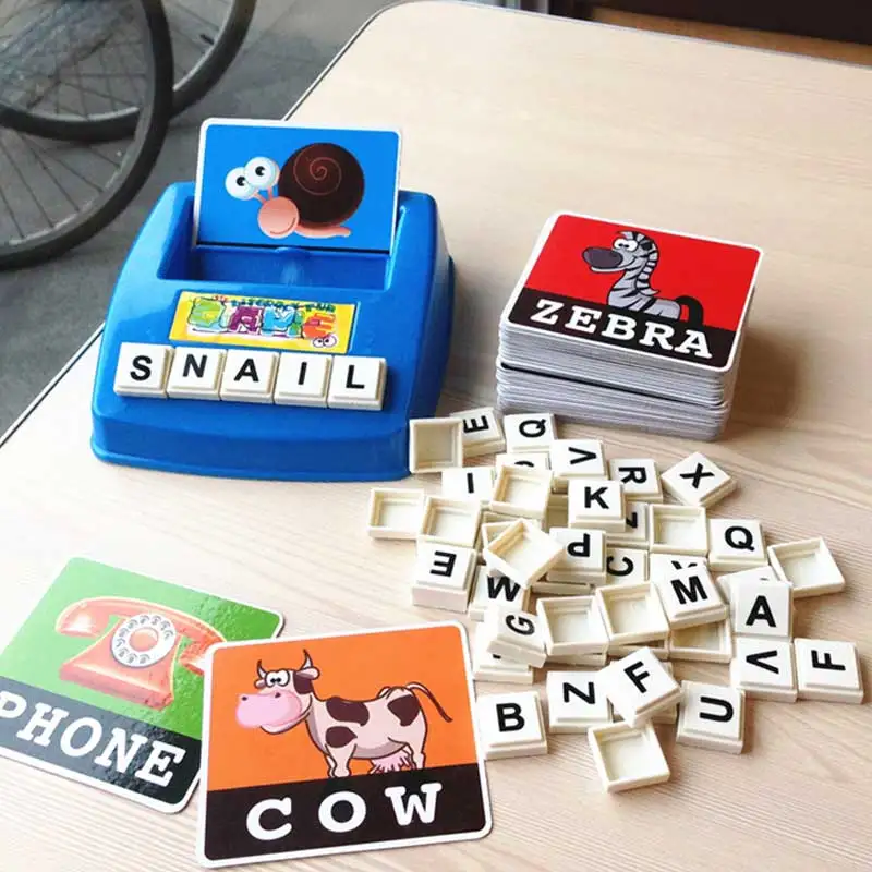 Детские Обучающие английские слова головоломка орфографическая игра фото флэш