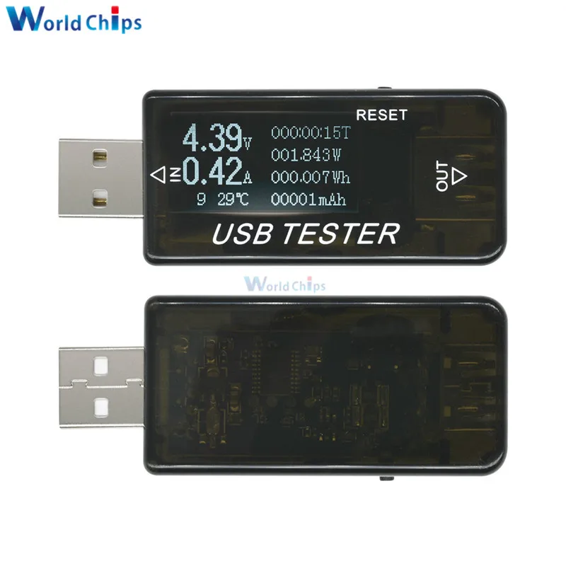 6 в 1 0-5A ЖК цифровой USB Вольтметр Амперметр тестер мощности мультиметр постоянного