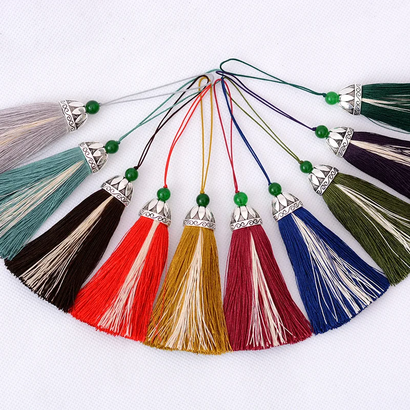 

Polyester Tassels Silk Beads Charm Pendant Satin Tassels for DIY Jewelry Making Findings Materials