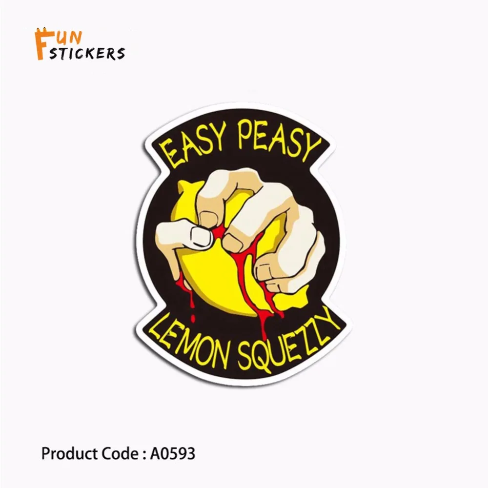 Легко peasy лимон squezzy текст палец фрукты мультфильм водостойкие стикеры игрушка