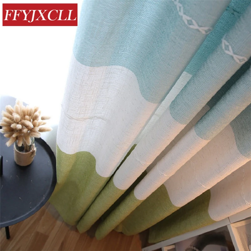 Высококачественные оконные шторы в европейском стиле полосы для гостиной