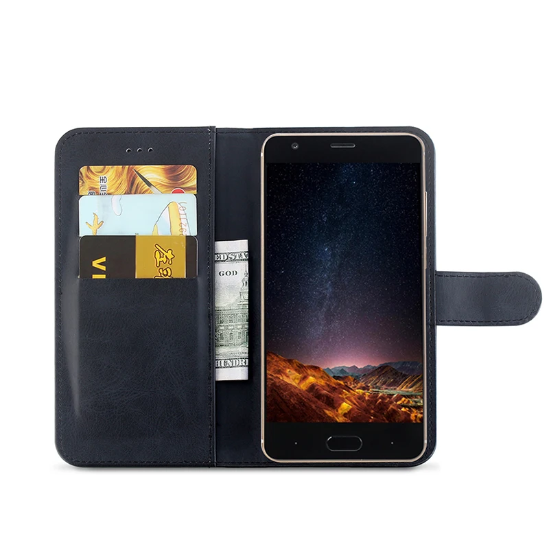 Ocolor Для Doogee X20 чехол из искусственной кожи с защелкой карманом для карт Kickstand Wallet