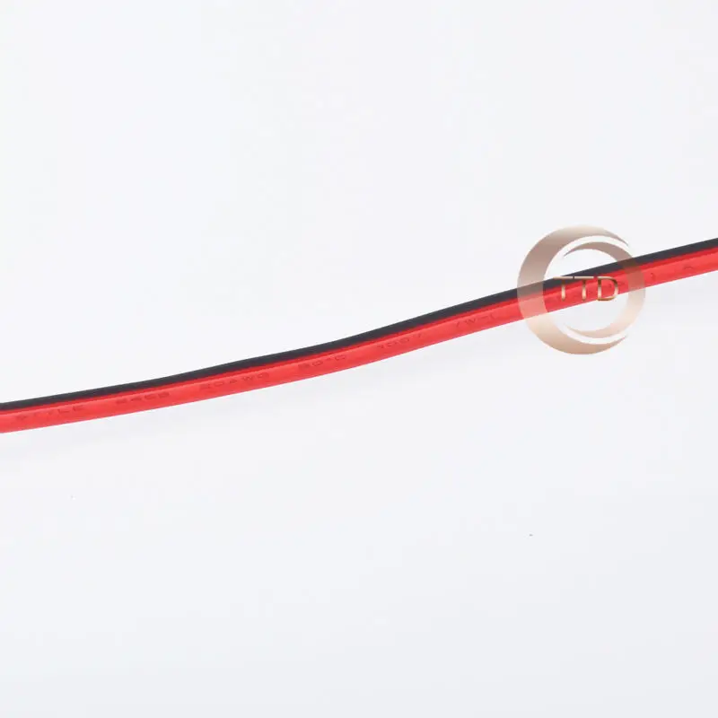 1 м 5 м 10 м 20 м 100 м, 2pin красный черный кабель, луженая медь 20AWG, ПВХ изолированный провод, электронный кабель, светодиодный кабель