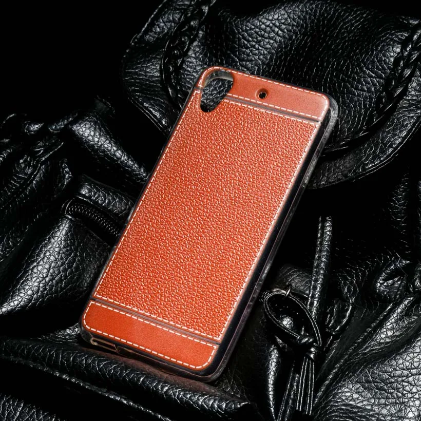 Brown AKABEILA силиконовый чехол для телефона для htc Desire 626 650 D650 628 A32 626w 626D 626G 626S 5,0 дюймов чехол ТПУ Личи Чехол - Цвет: Brown