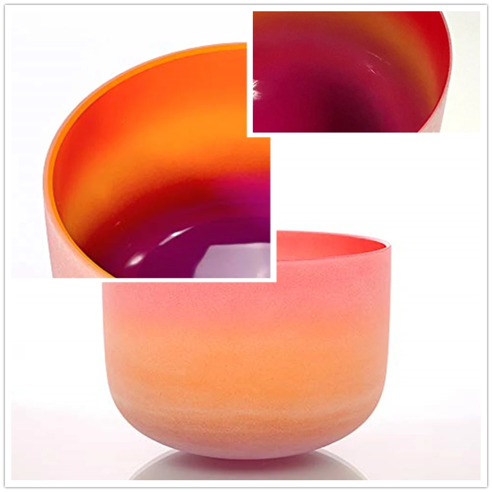 9 Inch Rainbow Colored C Note Crystal Singing Bowl for Root Chakra Balancing/Yoga/Meditation/Sound Therapy | Спорт и развлечения