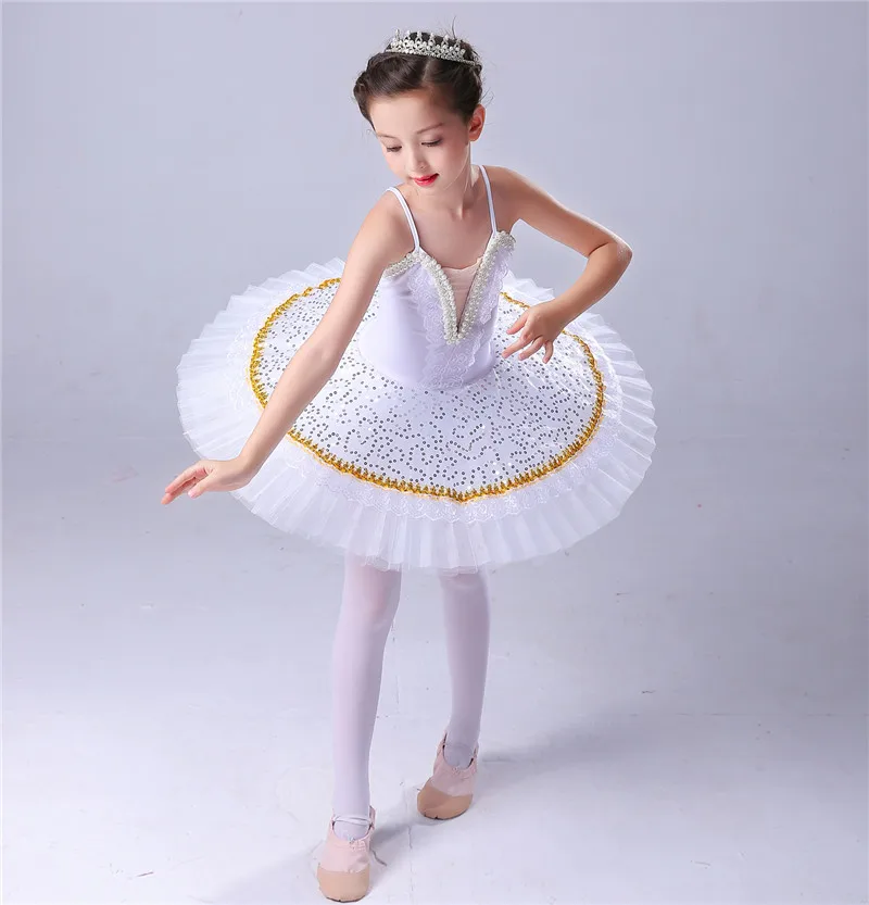Детская балетная пачка с белым лебедем профессиональная танцевальная одежда для