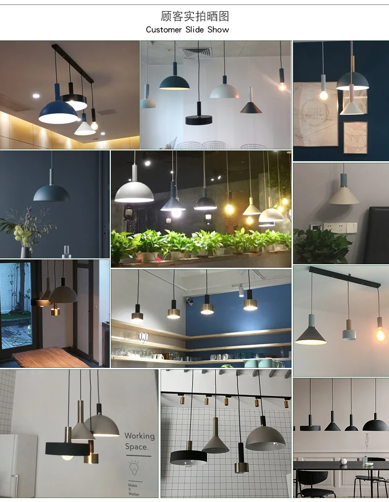 Nordic simple bar hanging lamp colored Pendant Light restaurant bedroom bedside lights modern art and creative lighting | Лампы и