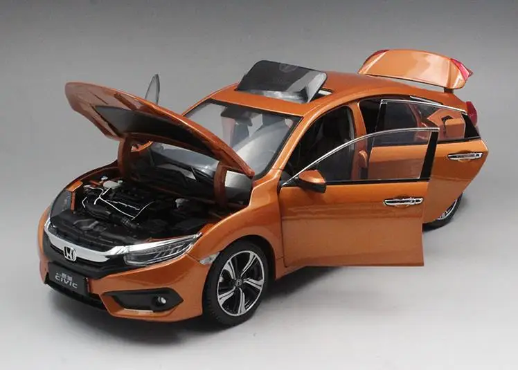 Высокая имитация HONDA CIVIC 2016 модель автомобиля 1:18 передовая Коллекция игрушек из