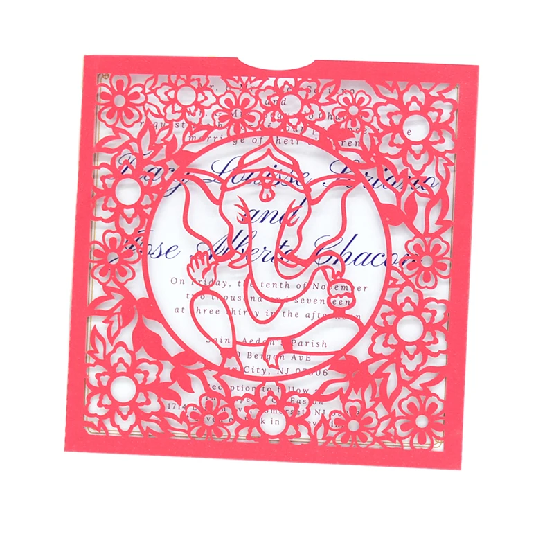 Кармашек для приглашений на церемонию открытия кармашек свадебных с лазерной