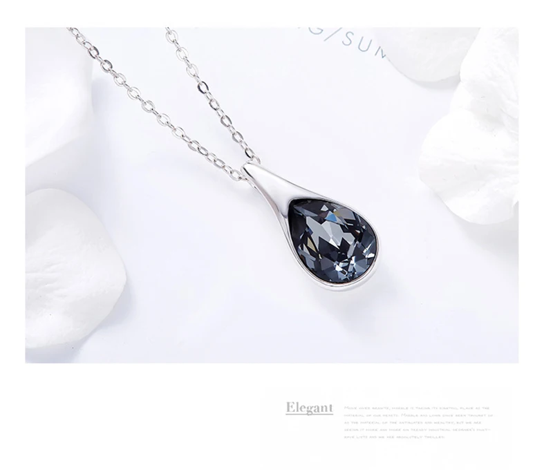 Malanda Water Drop Pendant Necklaces For Women New Fashion Crystals From Swarovski Necklace Elegant Wedding Party Jewelry Gift