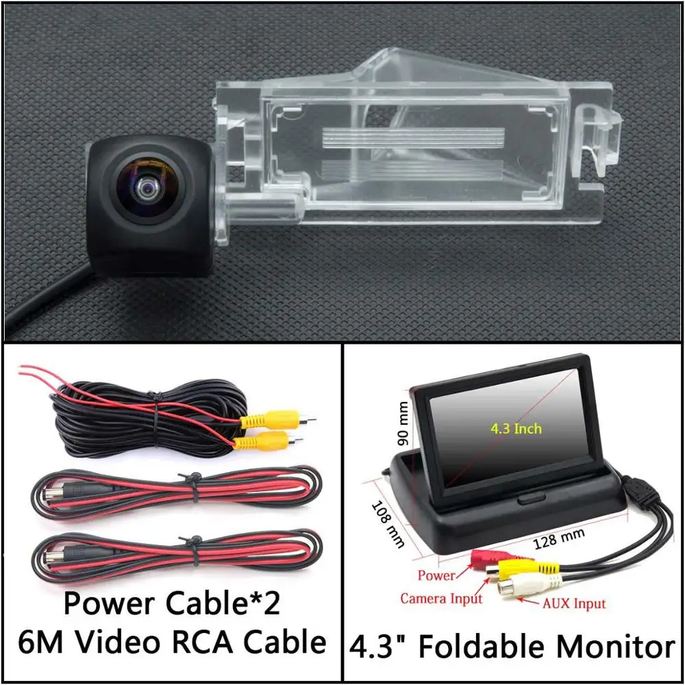 Cam N 4.3 inch Fold 175 градусов HD камера заднего вида для Dodge caliber 2007- Большой караван 2008- mk5 путешествие/JC/JCUV автомобильный монитор - Название цвета: Cam N 4.3 inch Fold