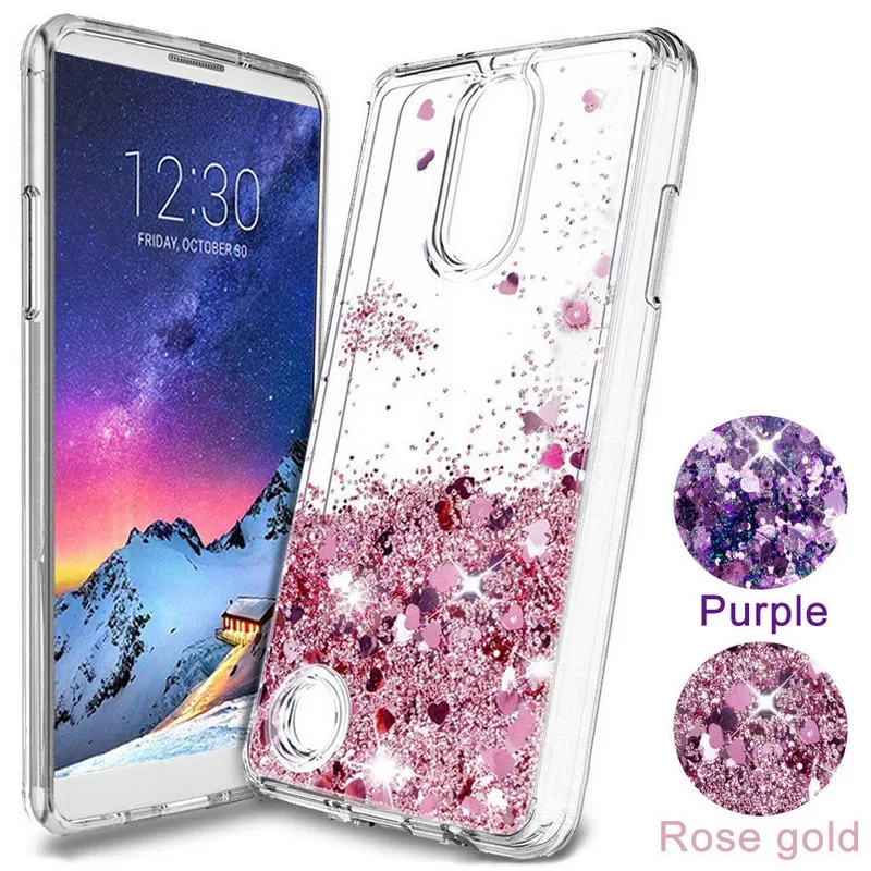 Lovely Glitter Hearts Liquid Quicksand Case For LG K4 K10 2017 V30 V20 Clear Soft Silicon Back Cover G7 G4 G5 G6 Q6 | Мобильные