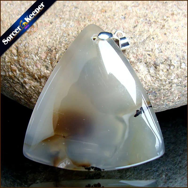 Модная женская и Мужская подвеска на ожерелье из больших натуральных моховых