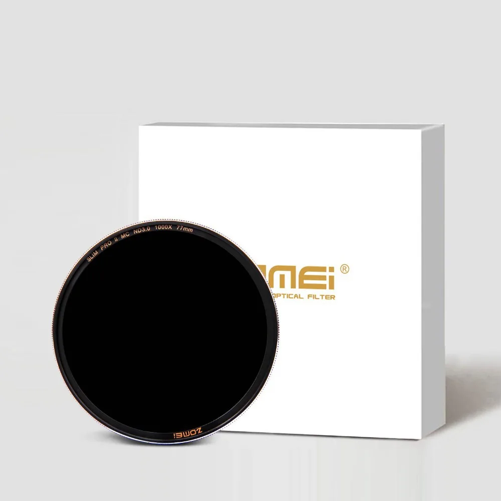 Zomei 77mm Ultra Slim MC ND1000 ND3.0 1000X 10 Stop Sliver Rimmed Glass Neutral Density ND Filter for Canon Nikon Tamron Lenses |
