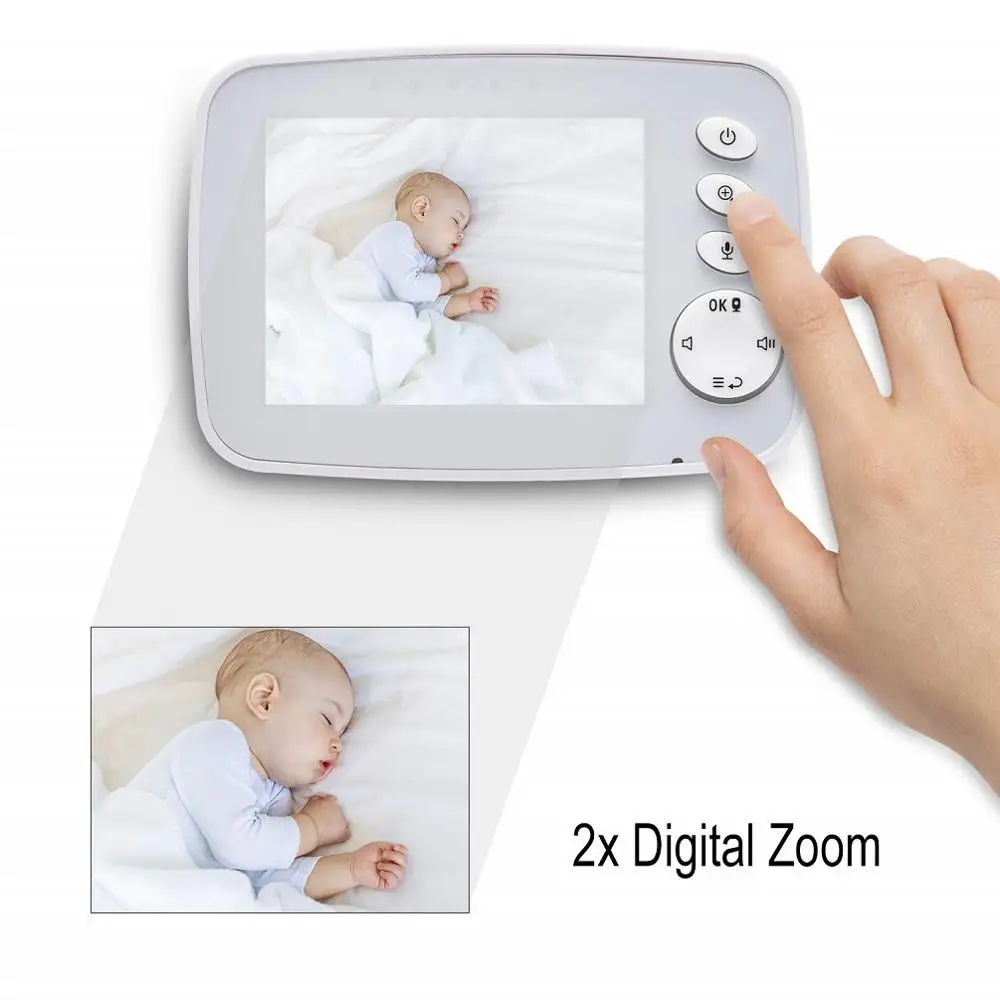 Babyphone Беспроводная радионяня 3,2 дюймов lcd 2 способа аудио разговора ночного видения Видео Няня няня ребенок монитор сна домофон