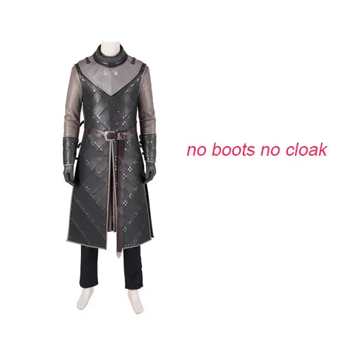 no cloak no boots Игра престолов Сезон 8 Джон снег косплей костюм зимний костюм наряд для косплея на Хэллоуин для мужчин индивидуальный заказ - Цвет: no cloak no boots