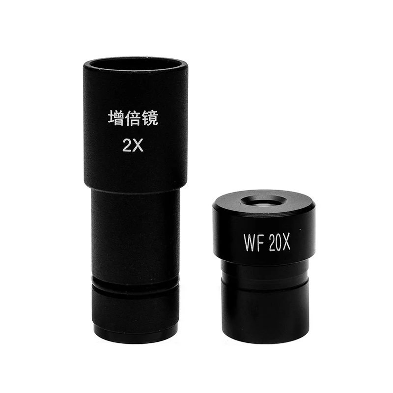 1PC 2X and 1PC wf20x 2X Барлоу био-микроскоп адаптер для окуляра объектив WF20X 10 мм широкоугольный оптический окуляр объектив для биологического микроскопа 23,2 мм - Цвет: 1PC 2X and 1PC wf20x