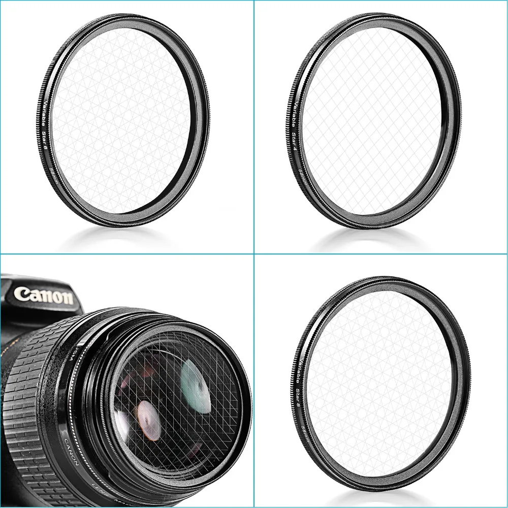 Набор фильтров Neewer для Canon/Nikon/Sony/Olympus/других DSLR: 4 точечный/6 точечный/8 точечный