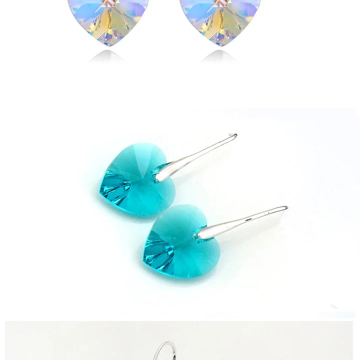 Корейские висячие серьги с кристаллами Swarovski для женщин,, серебряные серьги, вечерние ювелирные изделия, подарок для друзей